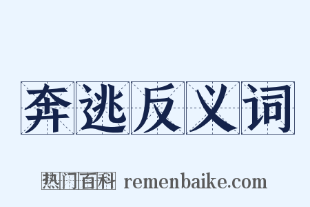 奔逃反义词是什么意思的图片